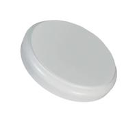 Jiuvaso Présentoir à Objets d'art, Socle Rond en Bois pour Figurines, Support pour Objets Décoratifs, à Poser sur Une Table, 8 cm Blanc