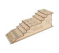 Jiuvaso Rampe de skateboard pour les doigts en bois, cadeau éducatif précoce, kit de skatepark portable pour l'entraînement des tout-petits à partir de 5, Escalier
