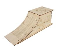 Jiuvaso Rampe de skateboard pour les doigts en bois, cadeau éducatif précoce, kit de skatepark portable pour l'entraînement des tout-petits à partir de 5, Pente