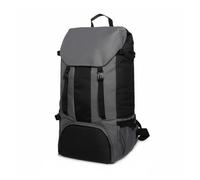 Jiuvaso Sac à Dos de Randonnée 80l Sac à Dos de Trekking Sac de Tissu Oxford Haute Résistance avec Poches Latérales et Compression Adapté aux Randonnées, Gris Noir