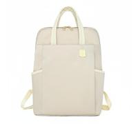 Jiuvaso Sac à Dos Femme Oxford PU Polyester Fermeture Zipper Structure Souple Multi-poche Séparation d'Accessoires Organisation Adapté à Travail Déplacement Quotidien, Beige