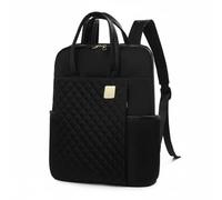 Jiuvaso Sac à Dos Femme Oxford PU Polyester Fermeture Zipper Structure Souple Multi-poche Séparation d'Accessoires Organisation Adapté à Travail Déplacement Quotidien, Black 763