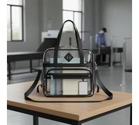 Jiuvaso Sac à Dos Transparent Étudiant Étanche Scolaire Ordinateur Organisation en PVC Imperméable et Entretien Simple avec Sangles Ajustables Adapté aux, Rose, Rose Entièrement Transparent