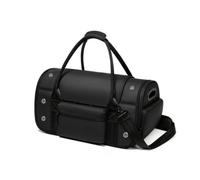 Jiuvaso Sac de Transport pour Animaux Panier Cage Souple Sac Portable avec Grilles d'Aération et Poche Extérieure en Tissu Oxford Pliable avec Sangle Épaule, Array, Noir