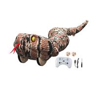 Jiuvaso Serpent télécommandé, faux serpent, modèle de reptile, serpent électronique pour anniversaire, Brun