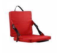 Jiuvaso Siège Pliant Portable Chaise de Stade Coussin Dossier Appui Dorsal Dossier Réglable Support Confort Oxford Résistant 500g Adapté au Sport Scolaire Sortie Tribunes Cour, Red