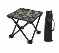 Jiuvaso Siège Pliant Portable Tabouret de Camping Chaise de Banc Extérieur Cadre Métal en X Résistant et Sac de Transport Inclus Convient aux Balades Feux de Camp Jardin Observation, Style to 1