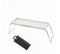 Jiuvaso Support de Cuisson Portable Grille de Cuisson Support Poêle Support Marmite en Acier Inoxydable avec Sac Oxford Pliable et Stable Adapté au Camping Repas Bivouac