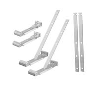 Jiuvaso Support de Gouttière en Aluminium de 5 Pouces, Installation Facile à Faire Soi-même, Fixation sans Gouttière