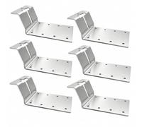 Jiuvaso Support en Acier Inoxydable pour Poteau en T Plaque Base Trous Multiples pour Panneaux Publicitaires Éléments Décoration Adapté aux Espaces Verts Utilitaires Extérieures