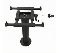 Jiuvaso Support Table Pliable Réglable Colonne Télescopique à Trois Sections Glissières Latérales pour Mouvement Avant Arrière Côté Adapté aux Aménagements, Rond
