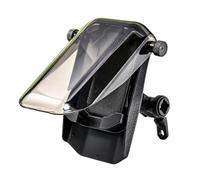 Jiuvaso Support Téléphone Étanche Fiable, Gris Transparent | Antichoc, Support Téléphone avec Fixation Au Rétroviseur, Rotatif, pour, Motards