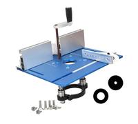 Jiuvaso Système de Levage pour Défonceuse avec Plaque Supérieure Réglable, Accessoires Antirouille, Plaque de Retournement pour Défonceuse D'établi En Alu