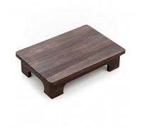 Jiuvaso Table Basse Japonaise Table de de Thé Banc Bas en Bois de Paulownia Massif sans Montage et Facile à Déplacer Adaptée au Salon Méditation Home Office, 50cm X 28cm X 10cm, Style to 3