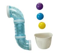 Jiuvaso Tableau D'activités à Faire Soi-même - Tunnel D'éveil, Tableau Sensoriel, Matériel de Bricolage pour La Maison, La Maternelle, Les Filles et L, Bleu 43 Cm