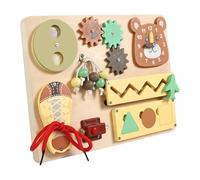 Jiuvaso Tableau d'activités pour enfants, jouet sensoriel en bois, jouet éducatif pour assortir Noël
