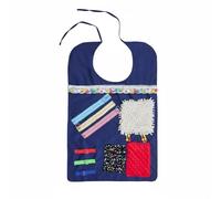 Jiuvaso Tablier d'Entraînement Tablier Sensoriel Bavoir Adulte Portatif avec Ouverture de Cou et Liens pour Habillage Simple en Polyester pour Engagement , Bleu Foncé