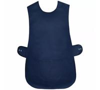 Jiuvaso Tablier Taille Tablier de Salon Tablier Veste Tablier Professionnel sans Manches en Polyester Léger avec Poche Protection Contre Taches et Cheveux, Bleu, Bleu Foncé