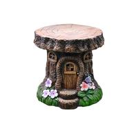 Jiuvaso Tabouret en Résine en Forme de Souche d'arbre, Décoration de Jardin pour Table D'appoint