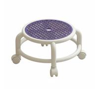 Jiuvaso Tabouret Enfant Rotatif Tabouret Roulant Siège Pivotant Tabouret Bas Tabouret Compact en Plastique Repositionnement sans Soulever Le Siège Adapté aux, Violet Lilas