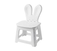 Jiuvaso Tabouret Step Tabouret Pliante Chaise Repliable avec Dossier Forme Animale Tabouret Léger Facile à Transporter Convient Aux Garçons Filles Camp, Lapin