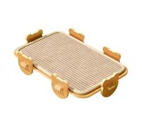 Jiuvaso Tapis à gratter pour Chat, lit de Couchage, Planche à gratter pour Le Repos et l'entraînement du Chat, Tapis Carré en Sisal
