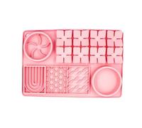 Jiuvaso Tapis à Renifler Interactif pour Chiens et Chats, pour L'alimentation et L'apprentissage de L'odorat, Rose