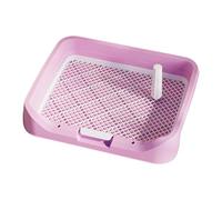 Jiuvaso Toilet de Chien Bac de Toilettage de Chiot Plaque de Formation Pan Grille PP Convient pour Les Petits Moyens Chiens et Lapins à L'Intérieur à La, Rose