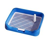 Jiuvaso Toilet de Chien Bac de Toilettage de Chiot Plaque de Formation Pan Grille PP Convient pour Les Petits Moyens Chiens et Lapins à L'Intérieur à La, Bleu