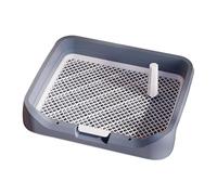 Jiuvaso Toilet de Chien Bac de Toilettage de Chiot Plaque de Formation Pan Grille PP Convient pour Les Petits Moyens Chiens et Lapins à L'Intérieur à La, Gris