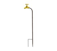 Jiuvaso Tuteur de Jardin Robinet Décoratif Ornement de Patio en Métal Silhouette de Fer Artistique Décoration Créative pour Jardin Adapté à la, Jaune