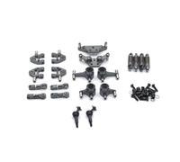 Jiuvaso Véhicule Industriel Kit d'Amélioration Voiture RC Pièces Amortisseurs Transmission Direction Métal Conception Précise et Montage Aisé Adapté Essais Atelier Pilotage Sportif Loisir, Titane
