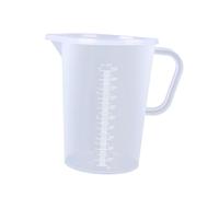 Jiuvaso Verre Liquide Pratique avec Couvercle et Bec Verseur Ergonomique Pichet Mélangeur Pp Gradué Bol Mélangeur Flexible pour Farine et Lait, 2000ml