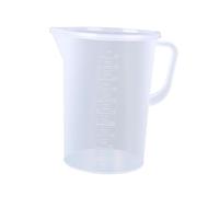 Jiuvaso Verre Liquide Pratique avec Couvercle et Bec Verseur Ergonomique Pichet Mélangeur Pp Gradué Bol Mélangeur Flexible pour Farine et Lait, 5000ml