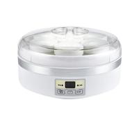 Jiuvaso Yaourt Maker Machine avec Minuterie Intelligente Récipient en Verre Compact Électrique Outil de Fermentation Réglable Adapté pour la Préparation