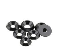 jiuxinyun 10 pièces M3 M4 M5 M6 M8 M10 rondelle fraisée conique solide en plastique joint plat Concave convexe cône conique rondelles d'isolation(M6x18x4 Cone)