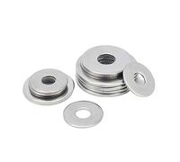 jiuxinyun M1.6/ M2/ M2.5/ M3/ M4/ M5/ M6/ M8-M22 grande rondelle plate 304 acier inoxydable grand joint métallique Meson rondelles plates Din9021(M6x18x1.5 x10pcs)
