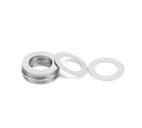 jiuxinyun Rondelle plate Ultra fine en acier inoxydable M15 à M40 DIN988 304, joint uni de réglage, épaisseur 0.1 0.2 0.3 0.5 1mm, 20 pièces(M18X25X0.5mm)