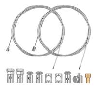 jiuxlaan 2 Pcs Câble de Frein Vélo 2 M, Kit Universel avec 9 Embouts