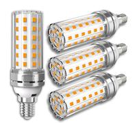 JIUYUAN Ampoule LED E14 12W 3000K, Équivalent Ampoule Halogène 100W, E14 LED Blanc Chaud,1450LM, 360 Angle, Vis E14, Non Dimmable, Pas de Scintillement, 85-265V, Lot de 4