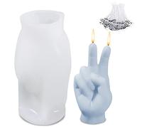 jiuzcare Moule De Bougie De Geste Je T'Aime Gestes De Bougie Hand Gesture Candle Mould Silicone Candlehand Hand Gesture Candle Diy Creative Gesture Epoxy Mould 3D En Forme De Bricolage Artisanat, Yeah