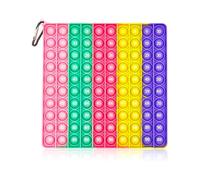 jiuzcare Pop It 20cm Macaron Pastel, Chiffres 0-100, Jeu Éducatif Mathématiques avec Mousqueton, Silicone Anti-Stress Enfant 3 Ans+, Apprentissage Doux Montessori, Lavable