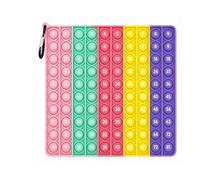 jiuzcare Pop It 20cm Macaron Pastel, Table de Multiplication 1-9, Grand Jeu Éducatif Mathématiques avec Mousqueton, Silicone Anti-Stress, Montessori Géant, Lavable