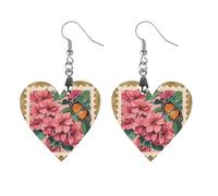 Jiuzhong Ge Hua et papillon Boucles d'oreilles en bois pour femme, bijoux vintage élégants en bois, boucles d'oreilles légères pour mariage, fête, cadeau de tous les jours, Star, Bois, Bois.
