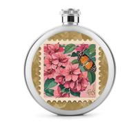 Jiuzhong Ge Hua et Papillons Flasques pour liqueur, 140 ml, en acier inoxydable, étanche, portable, pour l'extérieur, le camping, les voyages, cadeaux