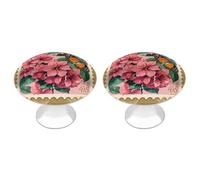 Jiuzhong Ge Hua - Lot de 2 boutons d'armoire en acier inoxydable avec vis, poignées de tiroir papillon faciles à installer pour cuisine, salle de bain, commode