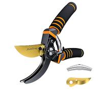 JiveSnip Ciseaux de Jardin en Titane Premium - Cisailles de Taille Bypass Professionnelles pour Plantes, Haies et Fleurs (Comprend ciseaux + lame)