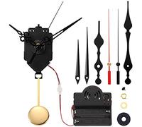 JIVIMOCO Horloge avec gâchette à pendule à quartz, mouvement, sonnette, mécanisme de mélodie, kit d'horloge avec 3 paires de mains