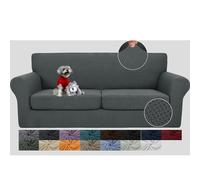 JIVINER Lot de 3 Housses de canapé pour canapé à 2 Coussins, Housse de canapé Extensible avec 2 Housses de Coussin de siège très Grandes, Housses épaisses et ajustées pour canapé pour Salon (Causeuse