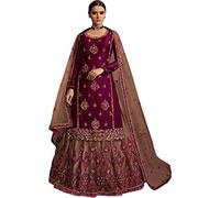 JIVRAJ FASHION Designer indien pakistanais entièrement cousu robe Anarkali costumes de réception de mariage porter des costumes Shalwar Kameez femme (choix 7, L UK 14 buste 42 taille 38 hanches 44)